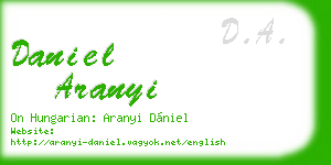 daniel aranyi business card