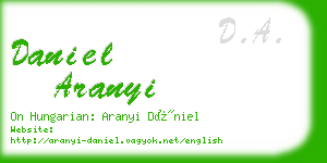 daniel aranyi business card